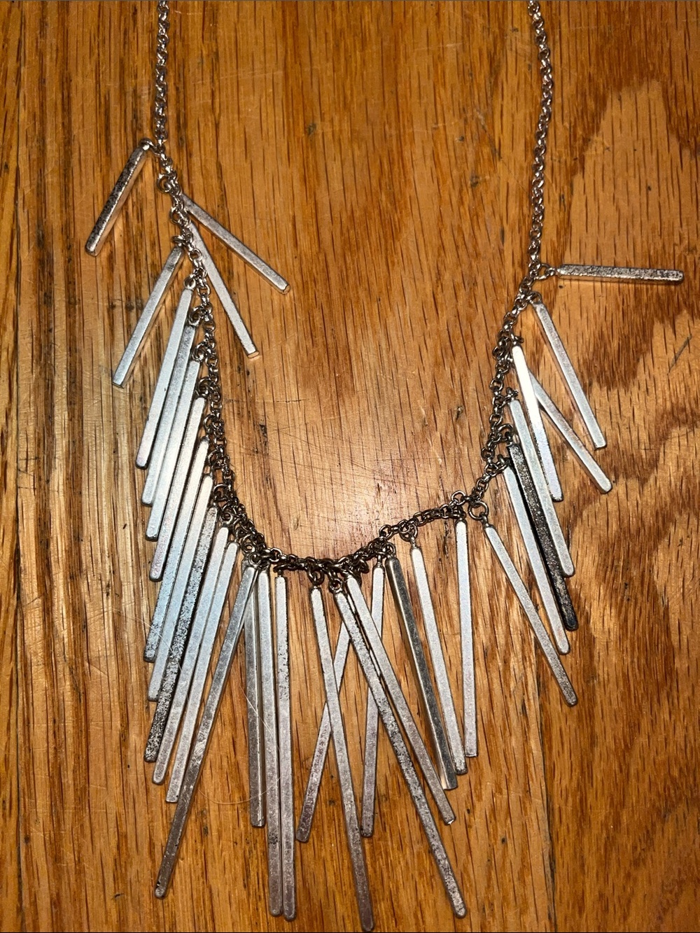 Banana Republic Spiked Fringe Statement Necklace